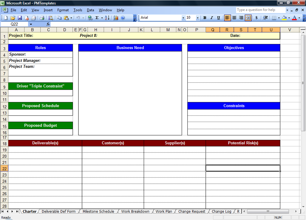 project management tracking excel template